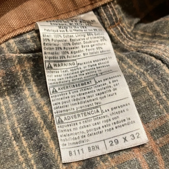 Fleece lined women’s carhartt khaki pants - Picture 2 of 3